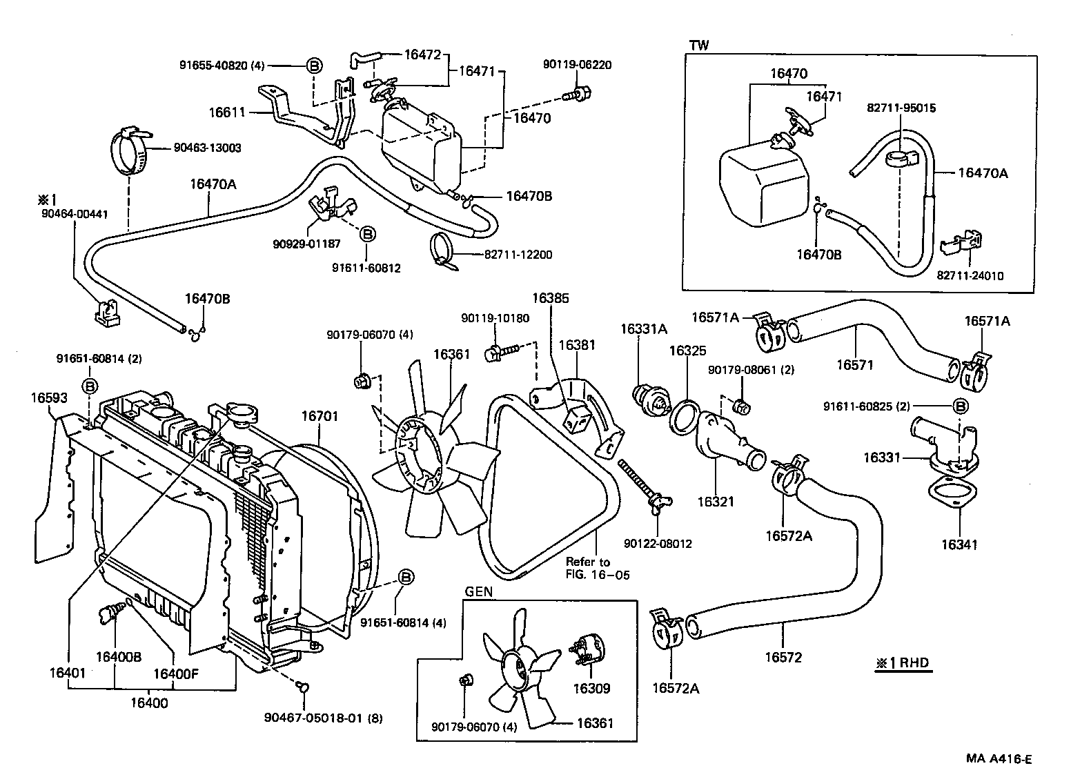  DYNA 100 |  RADIATOR WATER OUTLET