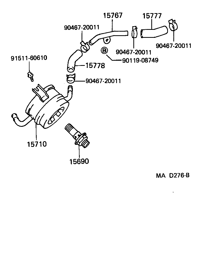  LS400 |  ENGINE OIL COOLER