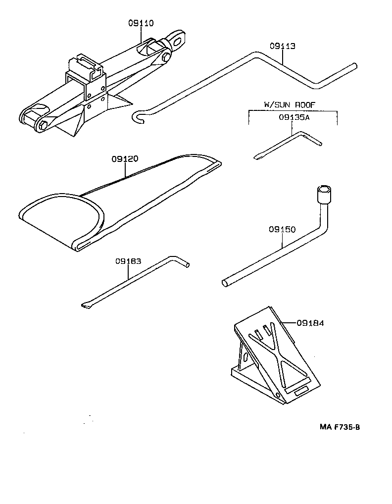  COROLLA |  STANDARD TOOL