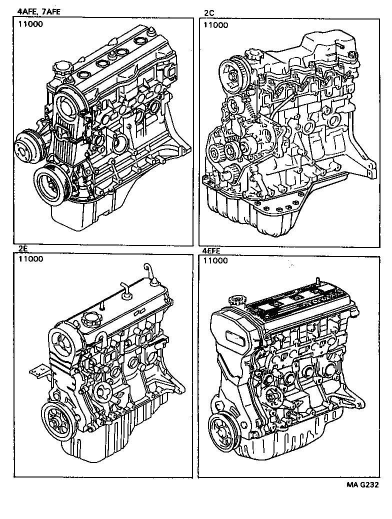  COROLLA HB LB |  PARTIAL ENGINE ASSEMBLY