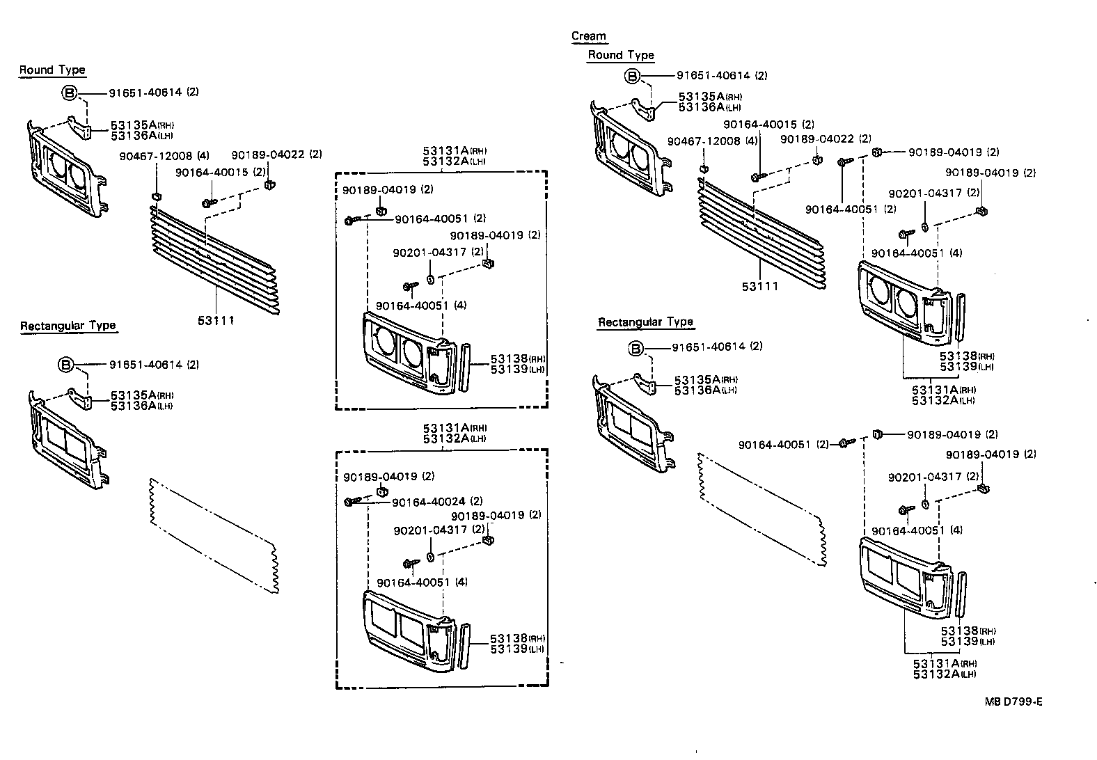  COASTER |  RADIATOR GRILLE