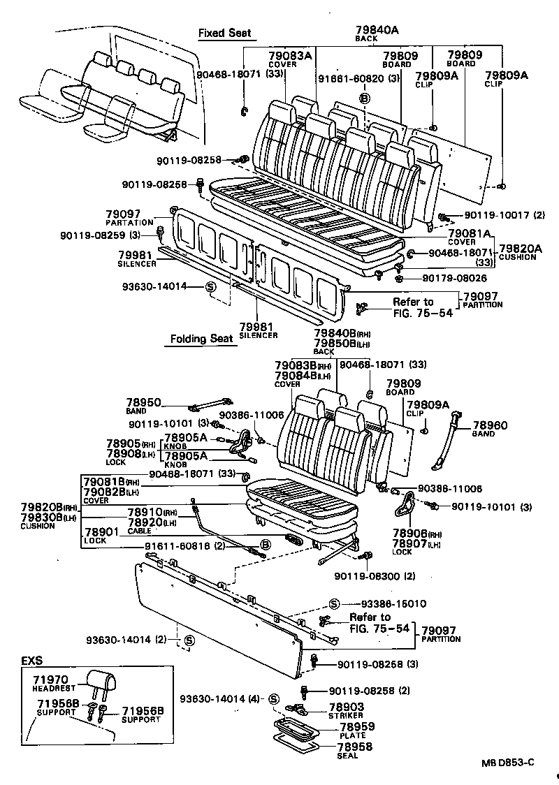  COASTER |  SEAT SEAT TRACK