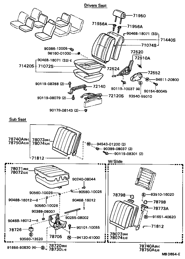  COASTER |  SEAT SEAT TRACK