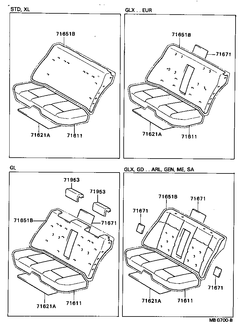  CRESSIDA |  REAR SEAT SEAT TRACK