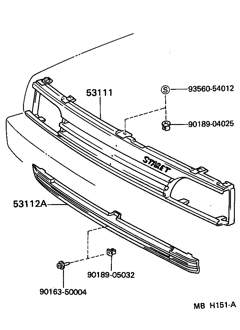  STARLET |  RADIATOR GRILLE