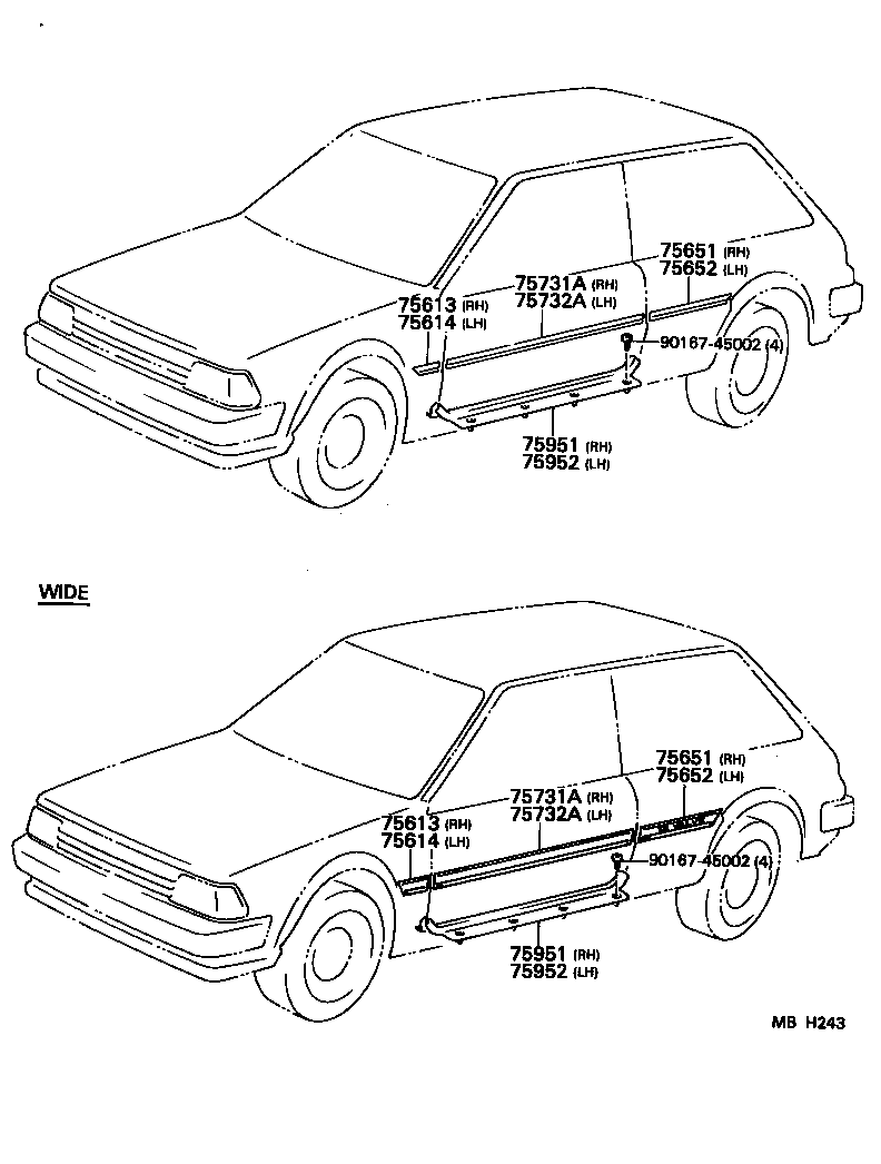  STARLET |  SIDE MOULDING