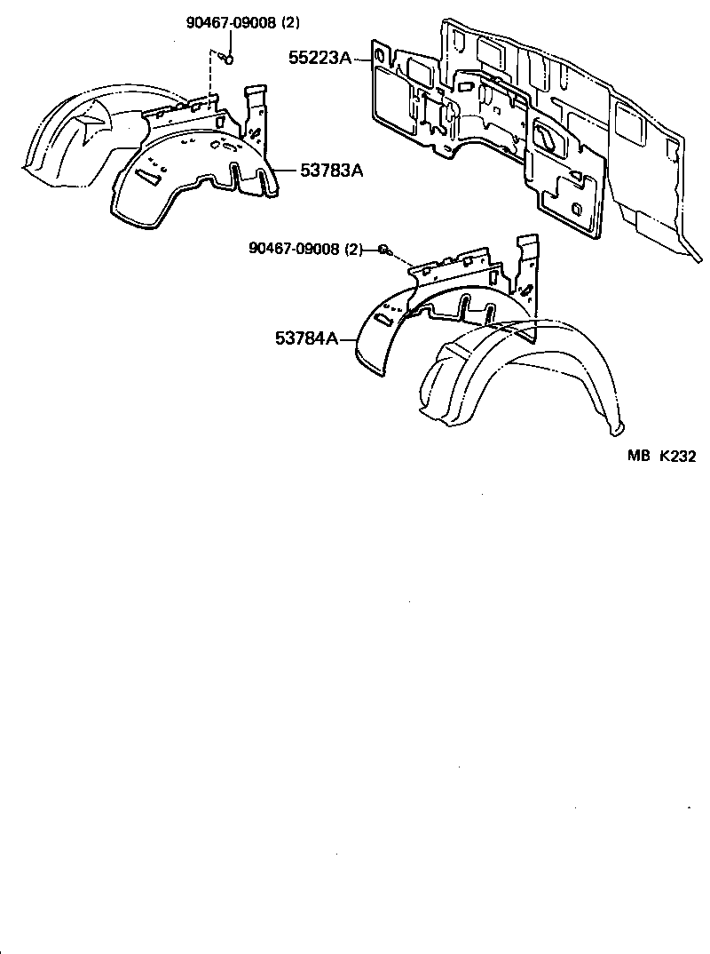  LAND CRUISER 60 |  FRONT FENDER APRON DASH PANEL