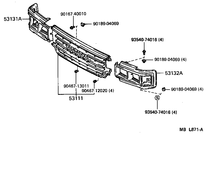  LAND CRUISER 60 |  RADIATOR GRILLE