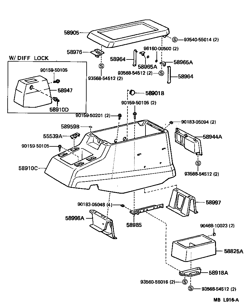  LAND CRUISER 60 |  CONSOLE BOX BRACKET