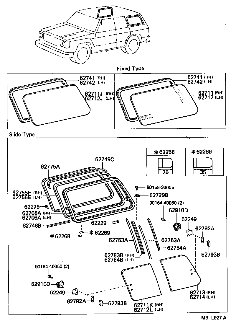  LAND CRUISER 60 |  SIDE WINDOW