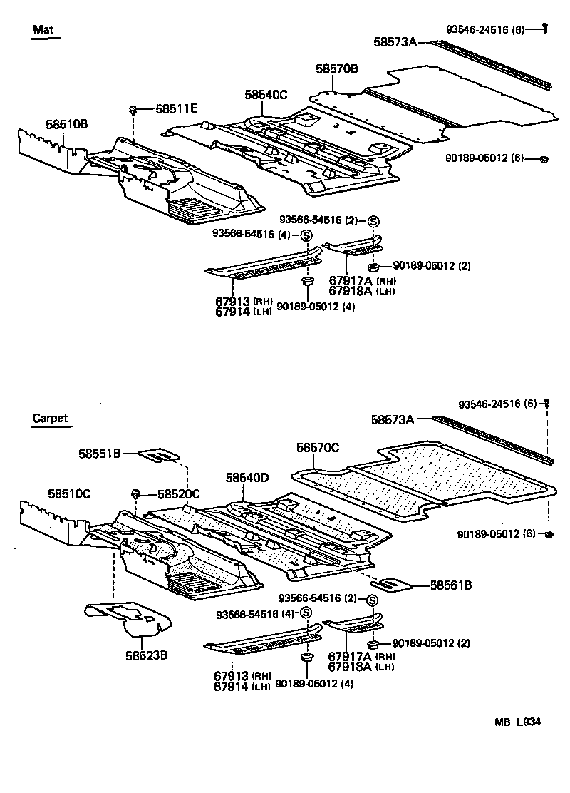  LAND CRUISER 60 |  FLOOR MAT SILENCER PAD