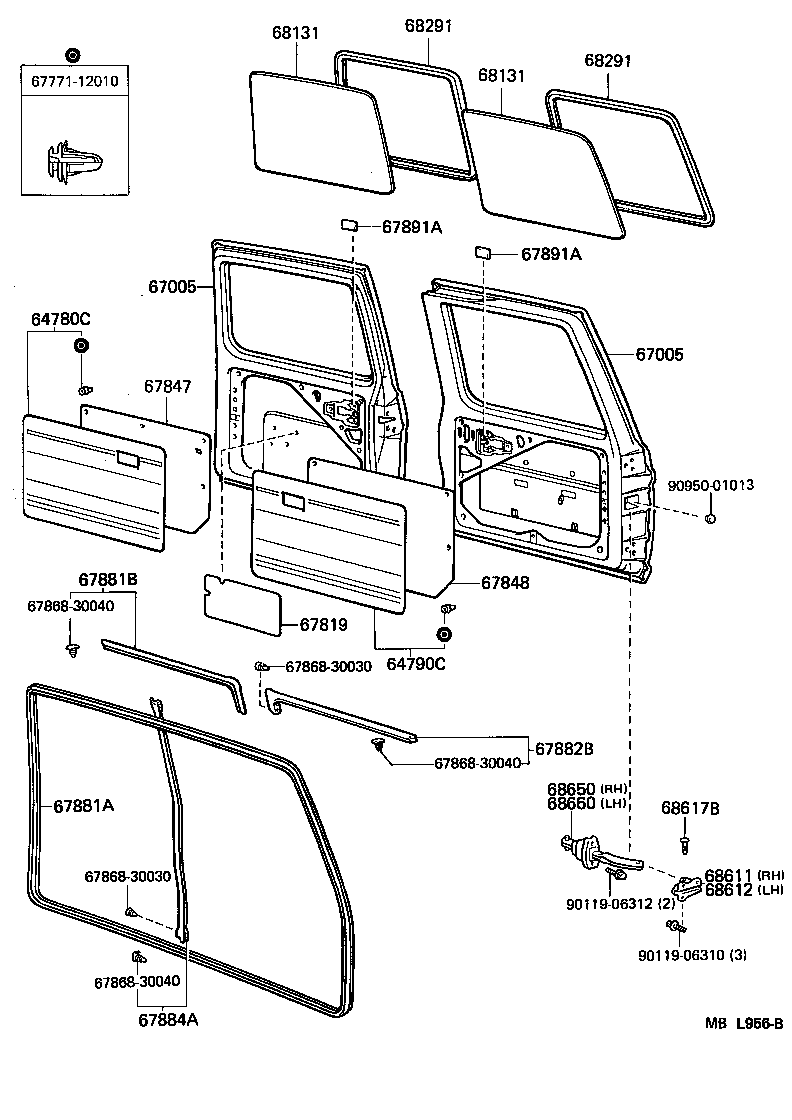  LAND CRUISER 60 |  BACK DOOR PANEL GLASS