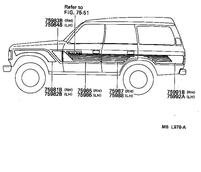  LAND CRUISER 60 |  BODY STRIPE