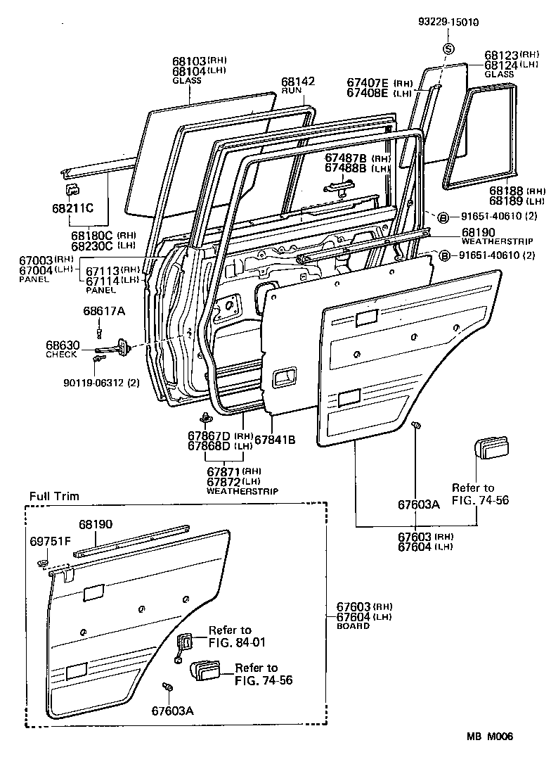  LAND CRUISER 60 |  REAR DOOR PANEL GLASS