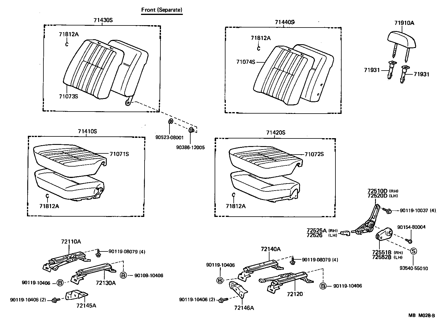  LAND CRUISER 60 |  SEAT SEAT TRACK