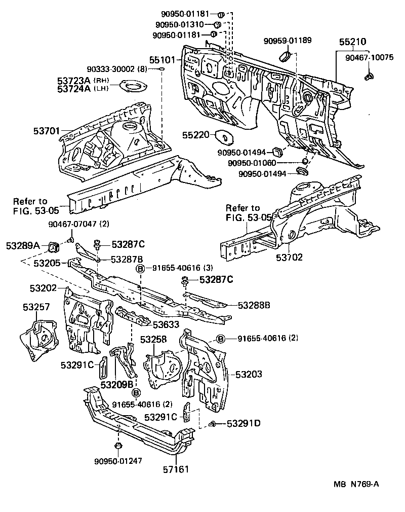  SUPRA |  FRONT FENDER APRON DASH PANEL