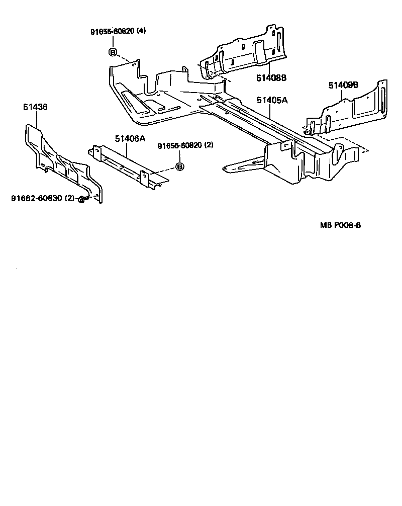  DYNA 100 |  SUSPENSION CROSSMEMBER UNDER COVER