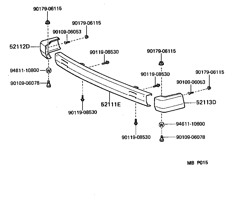  DYNA 100 |  FRONT BUMPER BUMPER STAY