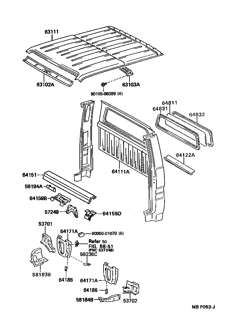  DYNA 100 |  ROOF PANEL BACK PANEL