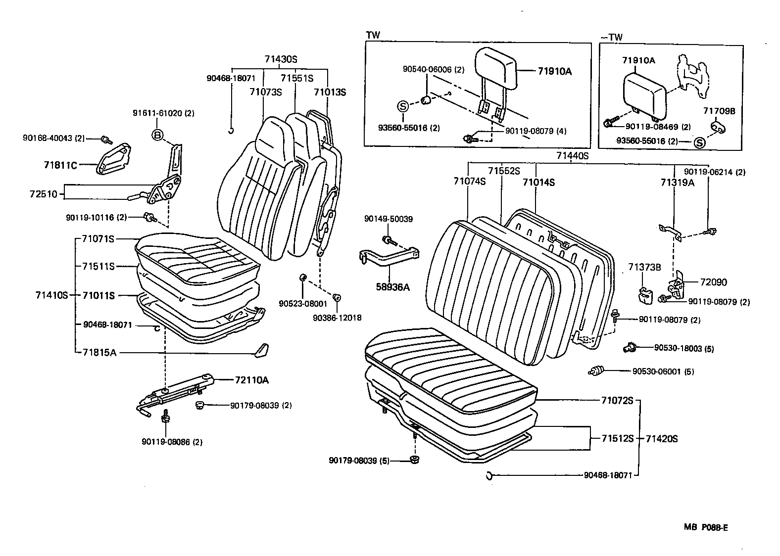  DYNA 100 |  SEAT SEAT TRACK