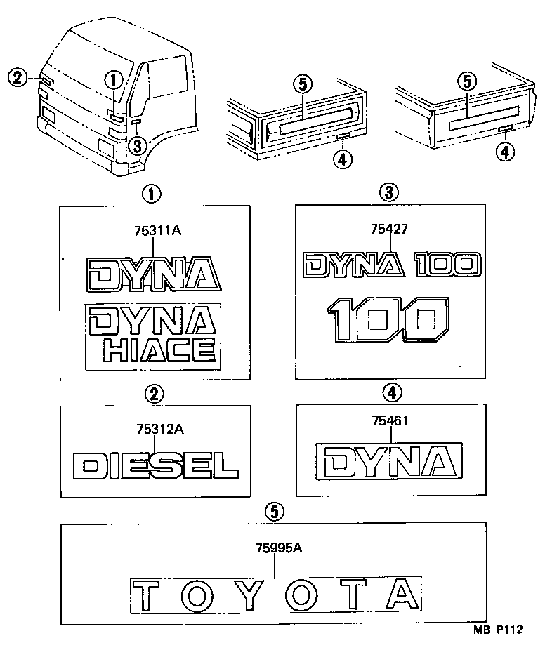  DYNA 100 |  EMBLEM NAME PLATE