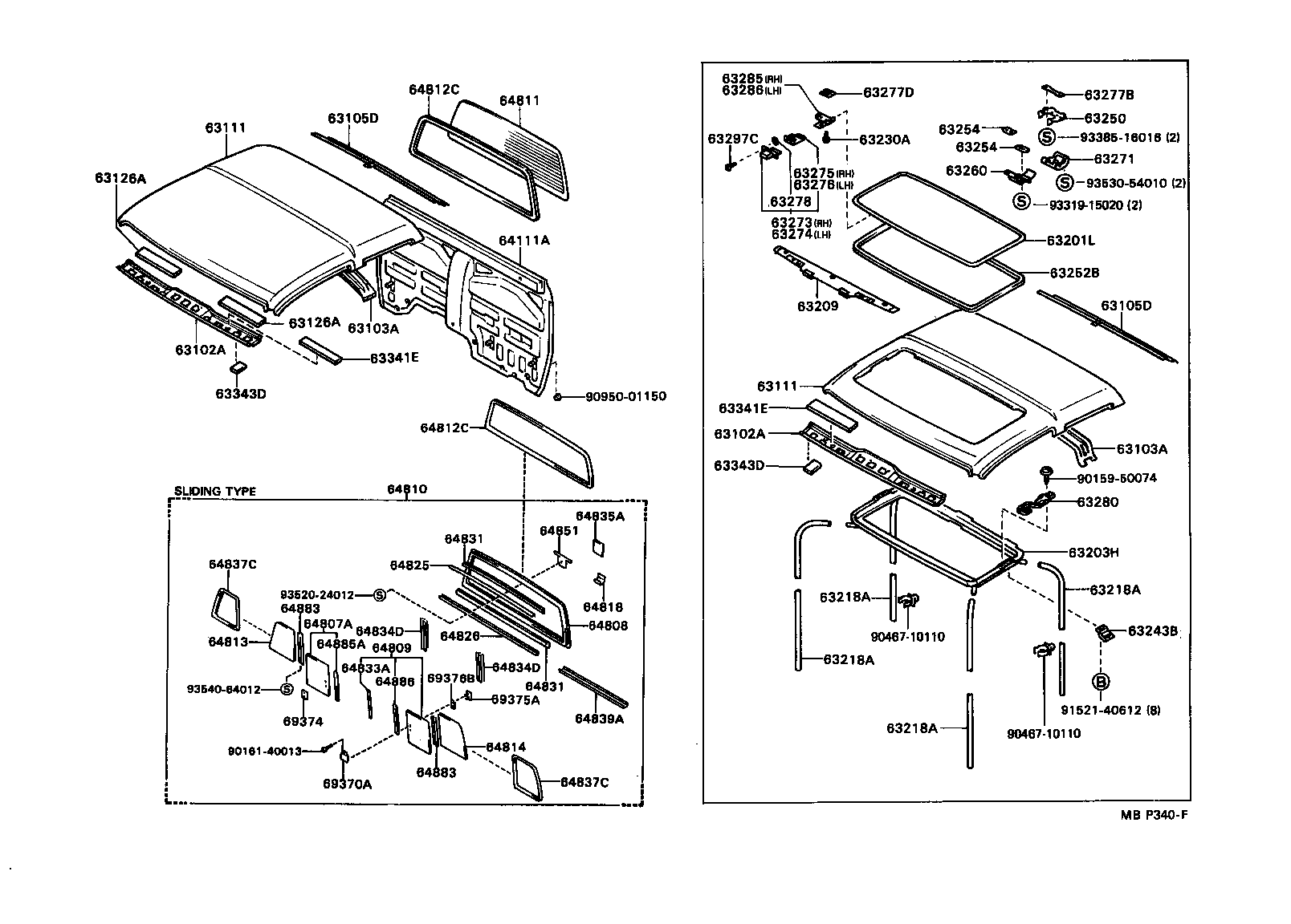  4 RUNNER TRUCK |  ROOF PANEL BACK PANEL