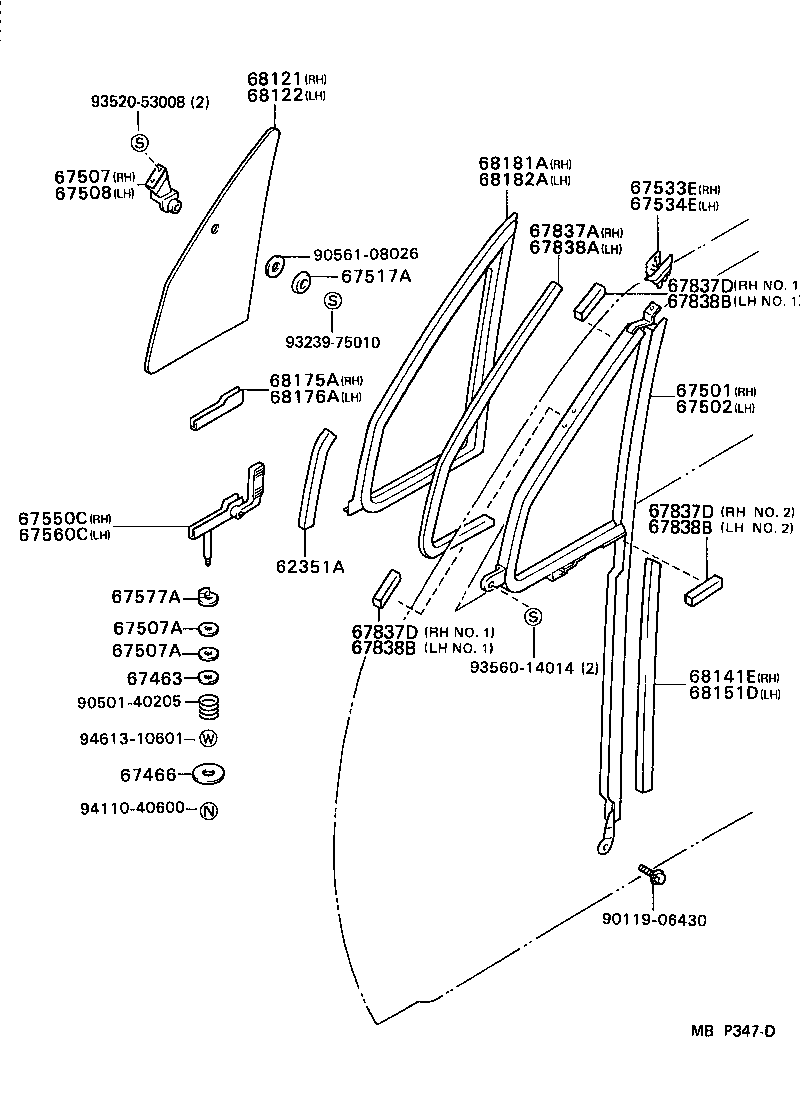  HILUX |  FRONT DOOR VENTILATOR WINDOW