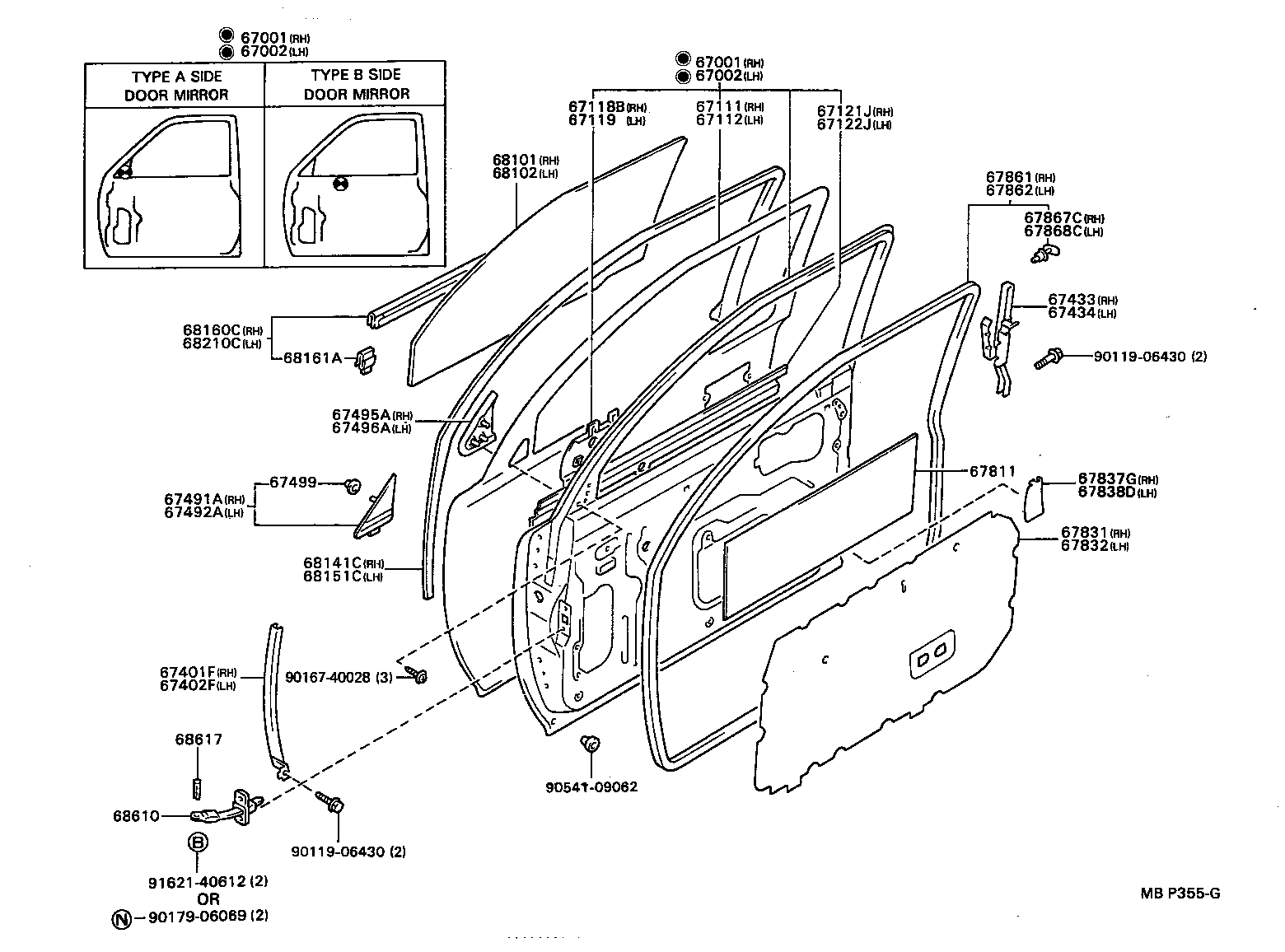  HILUX |  FRONT DOOR PANEL GLASS