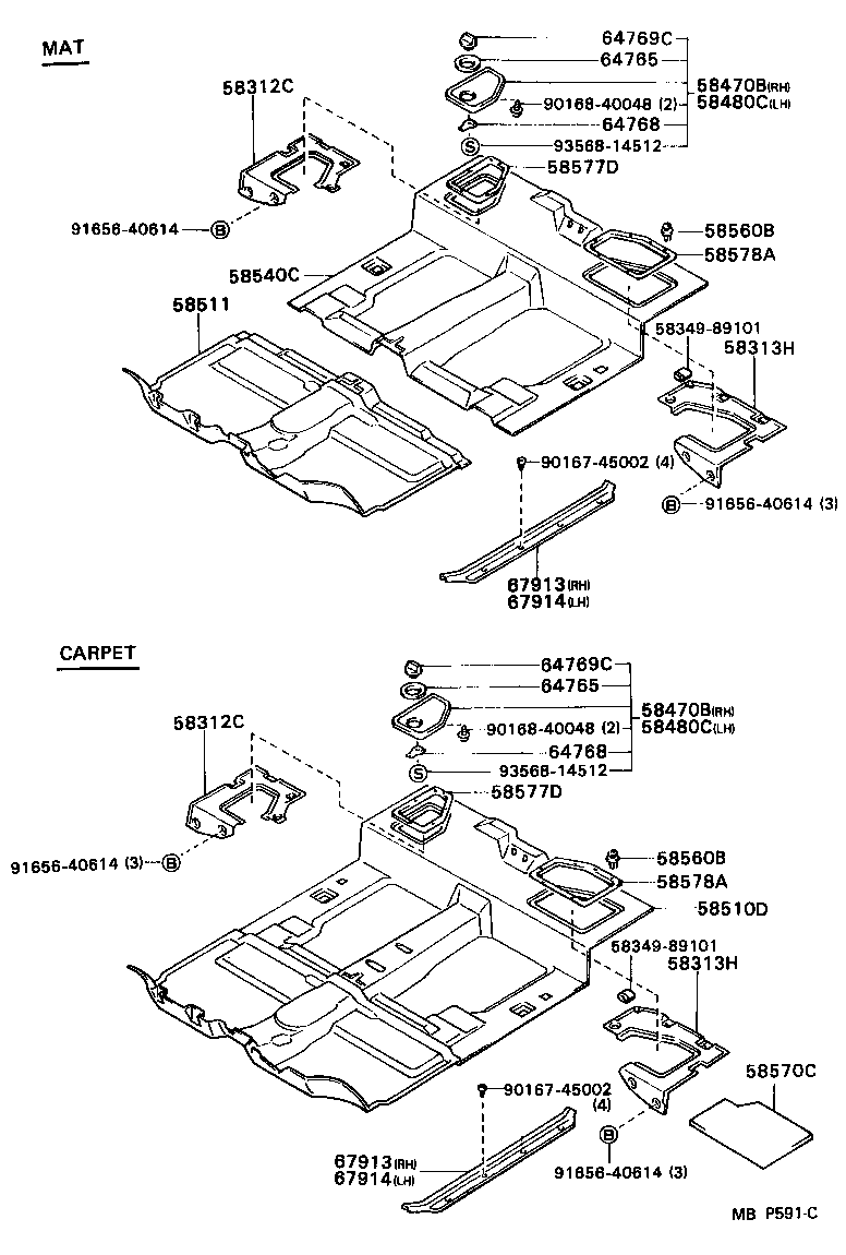  4 RUNNER TRUCK |  FLOOR MAT SILENCER PAD