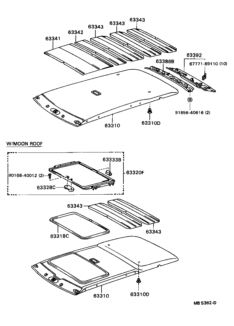  HILUX |  ROOF HEADLINING SILENCER PAD