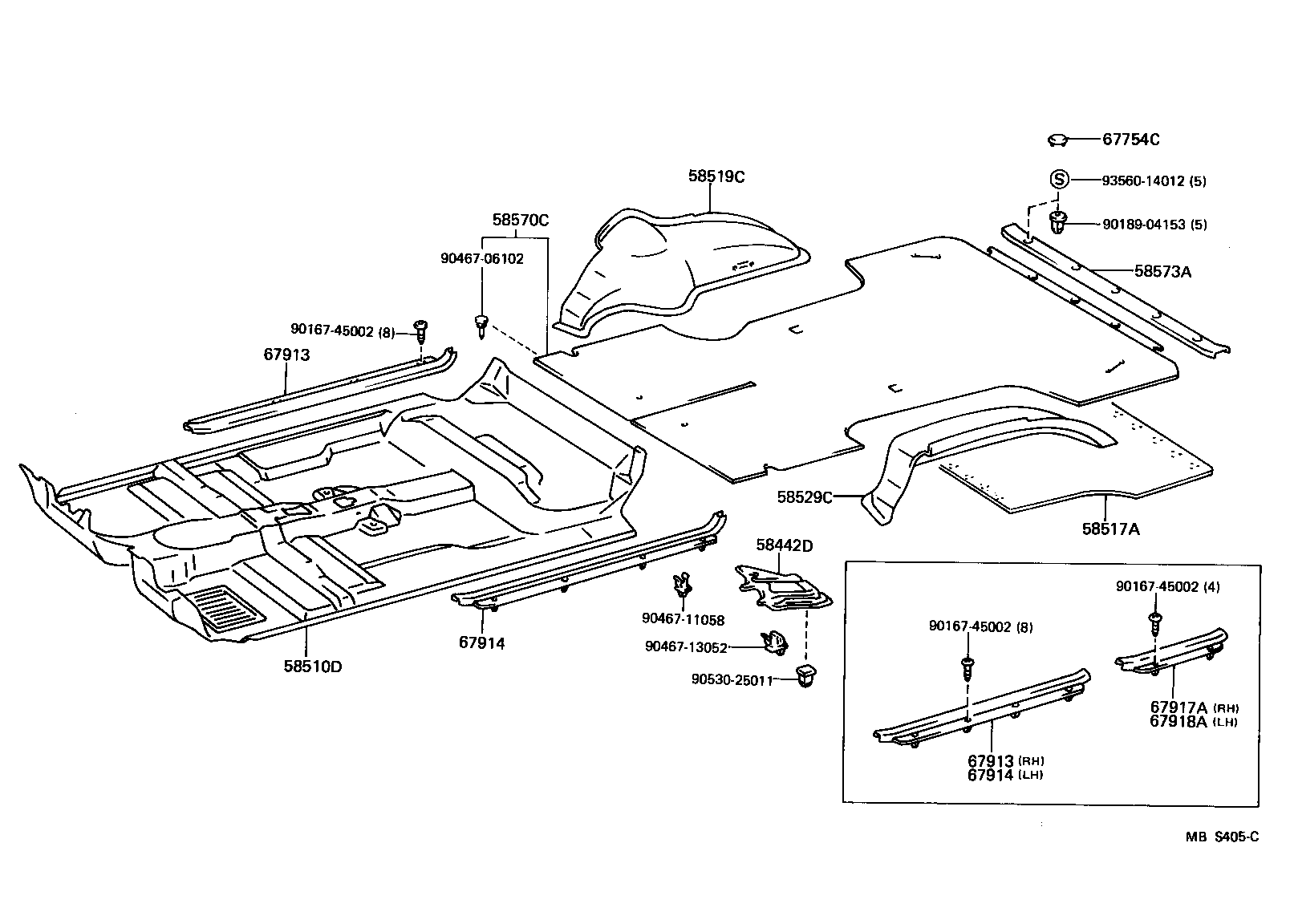  HILUX |  FLOOR MAT SILENCER PAD