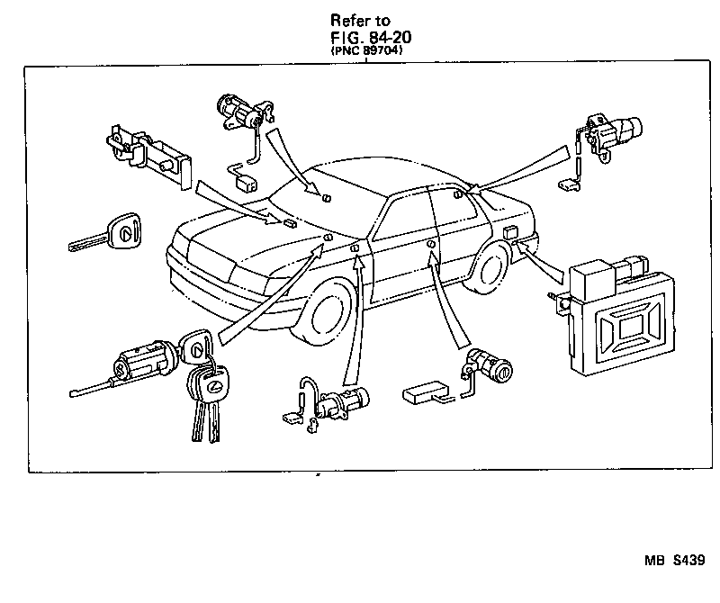  LS400 |  LOCK CYLINDER SET