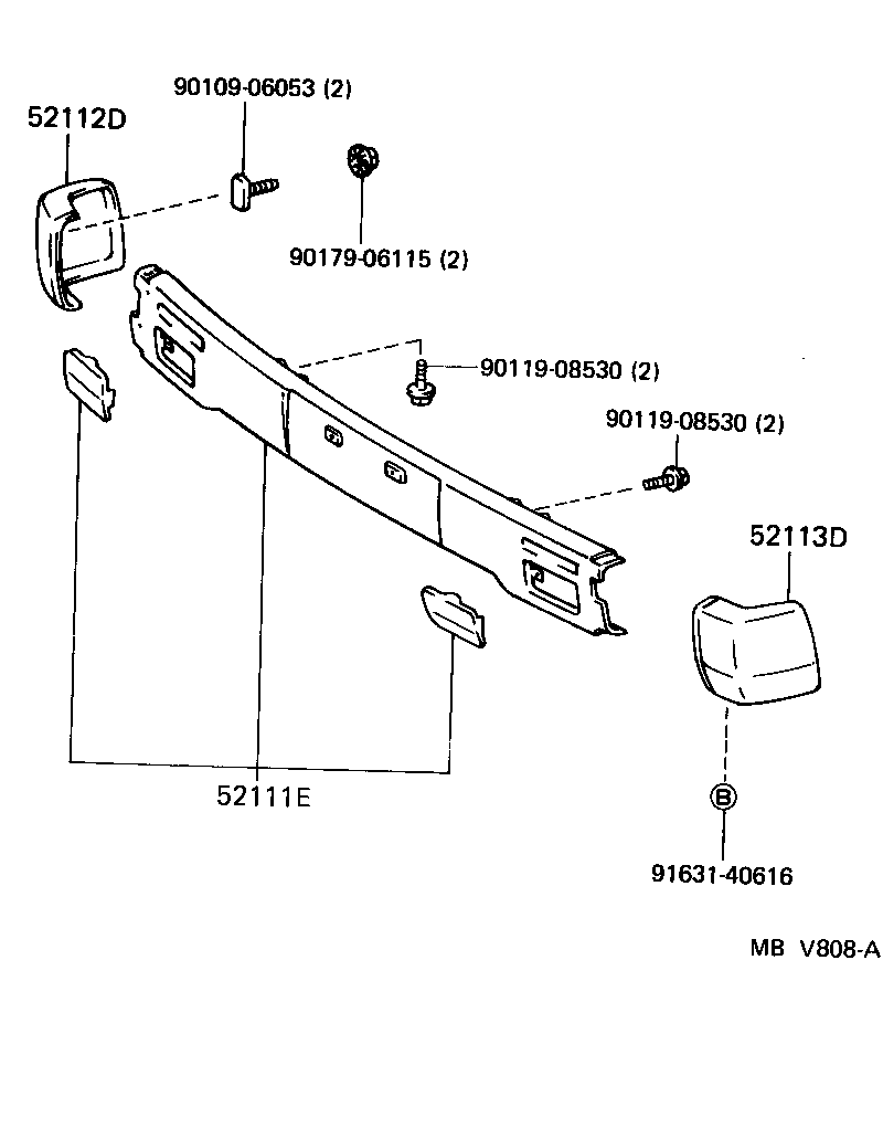  DYNA 100 |  FRONT BUMPER BUMPER STAY