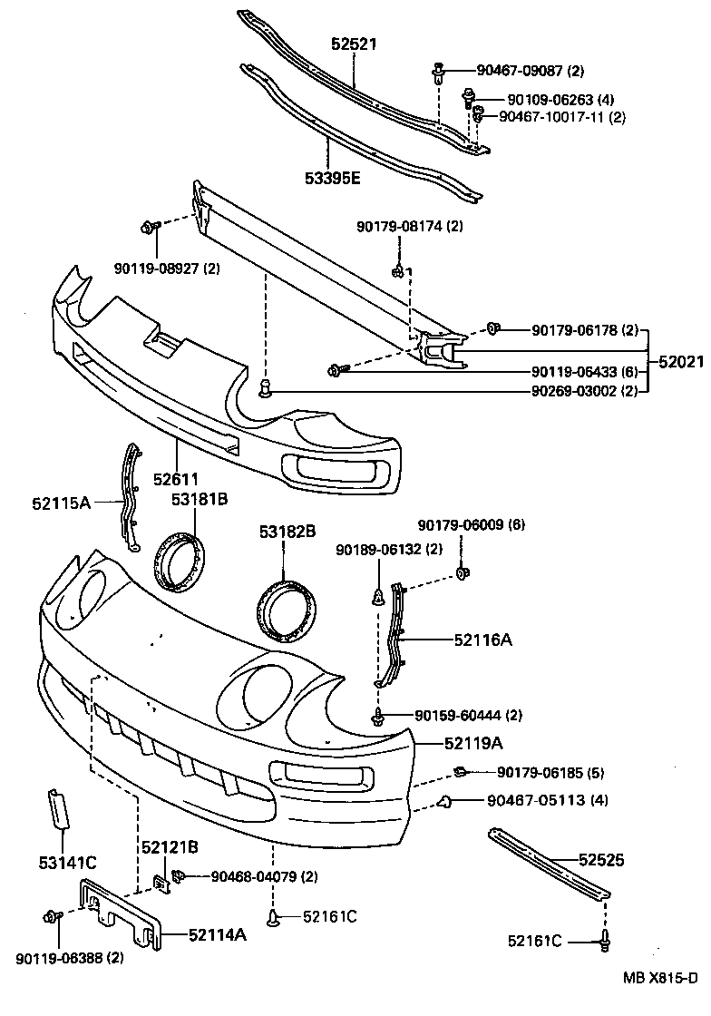  CELICA |  FRONT BUMPER BUMPER STAY