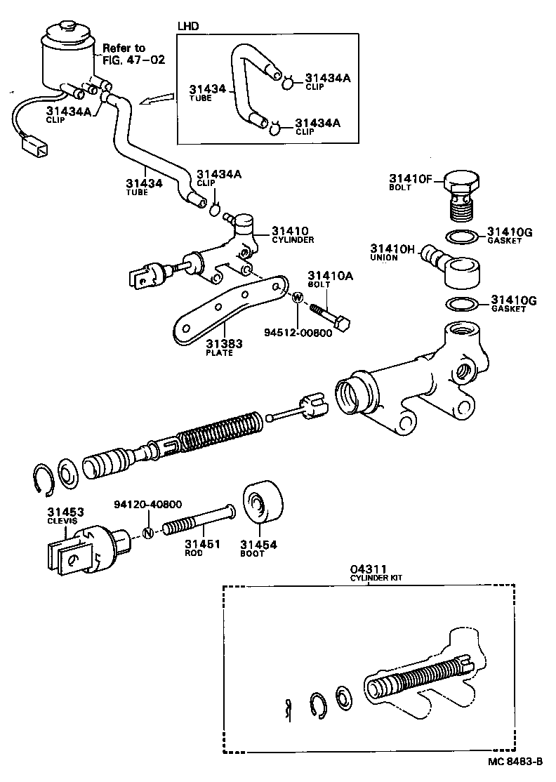  COASTER |  CLUTCH MASTER CYLINDER