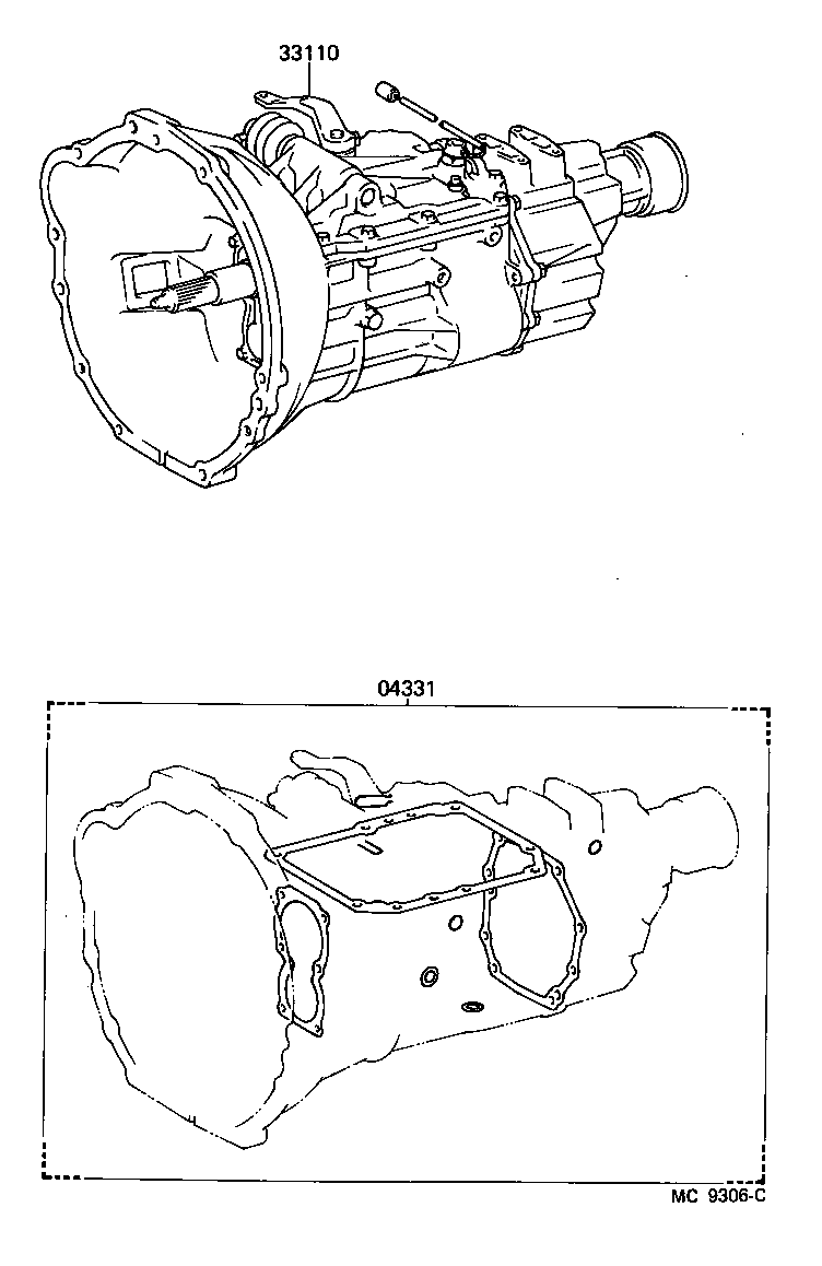  HIACE VAN COMUTER |  TRANSAXLE OR TRANSMISSION ASSY GASKET KIT MTM