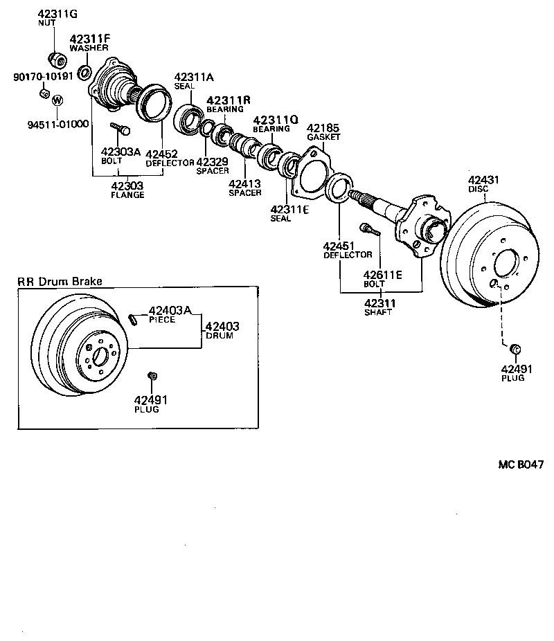  CRESSIDA |  REAR AXLE SHAFT HUB