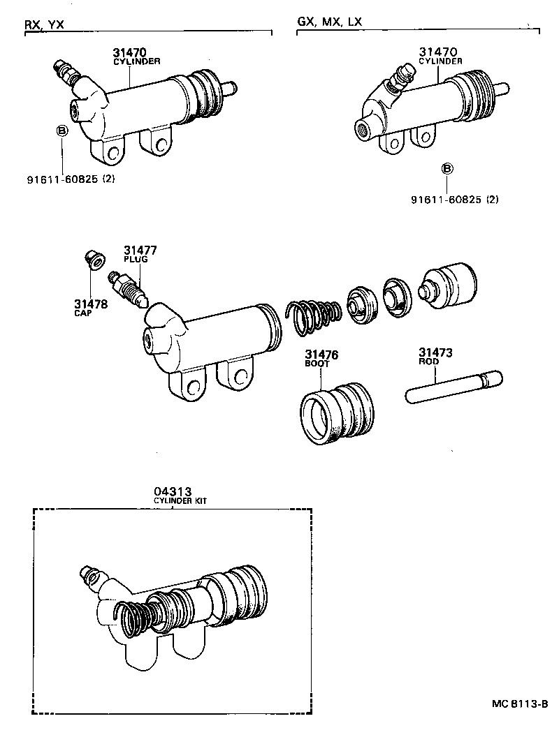  CRESSIDA |  CLUTCH RELEASE CYLINDER