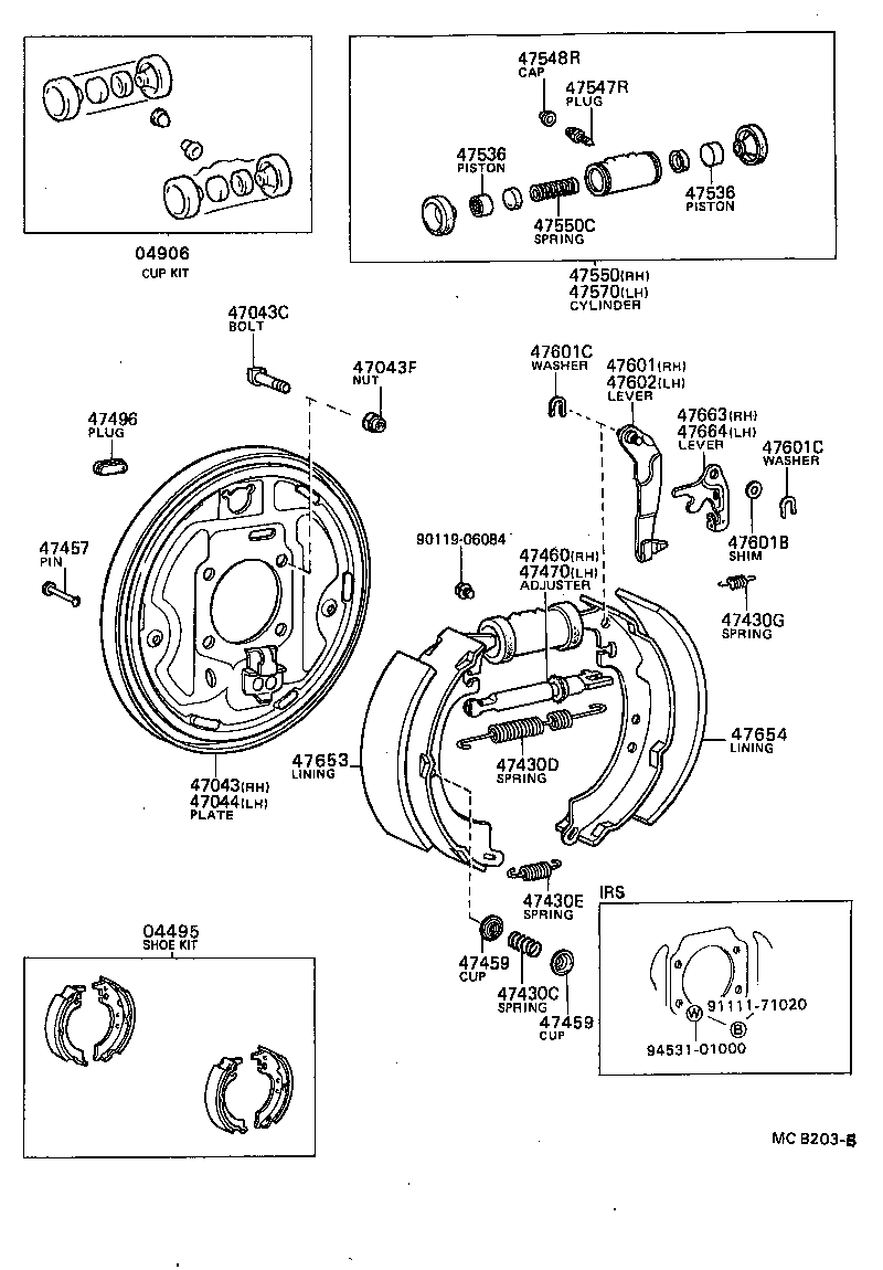  CRESSIDA |  REAR DRUM BRAKE WHEEL CYLINDER BACKING PLATE