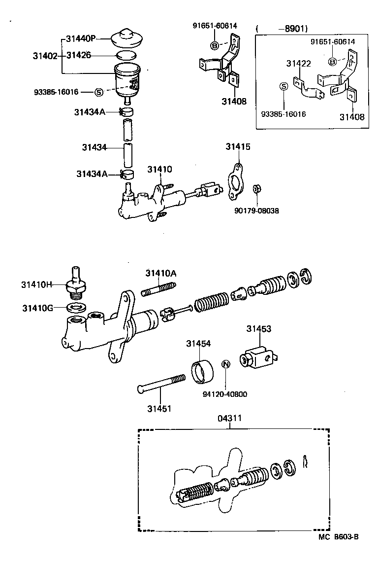  STARLET |  CLUTCH MASTER CYLINDER