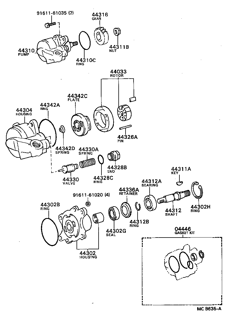  COASTER |  VANE PUMP RESERVOIR POWER STEERING