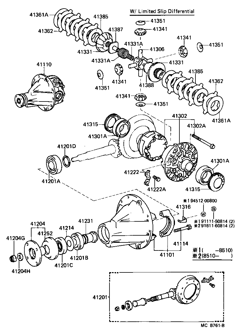  LAND CRUISER 70 |  REAR AXLE HOUSING DIFFERENTIAL