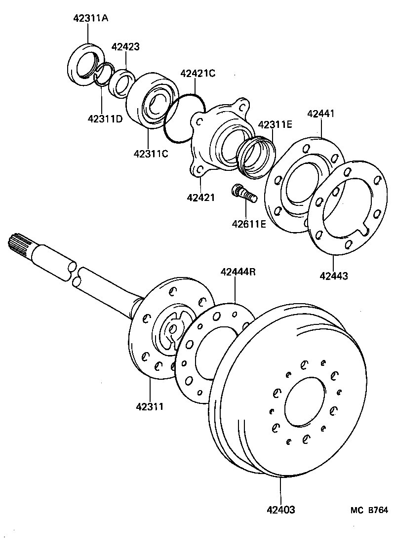  LAND CRUISER 70 |  REAR AXLE SHAFT HUB