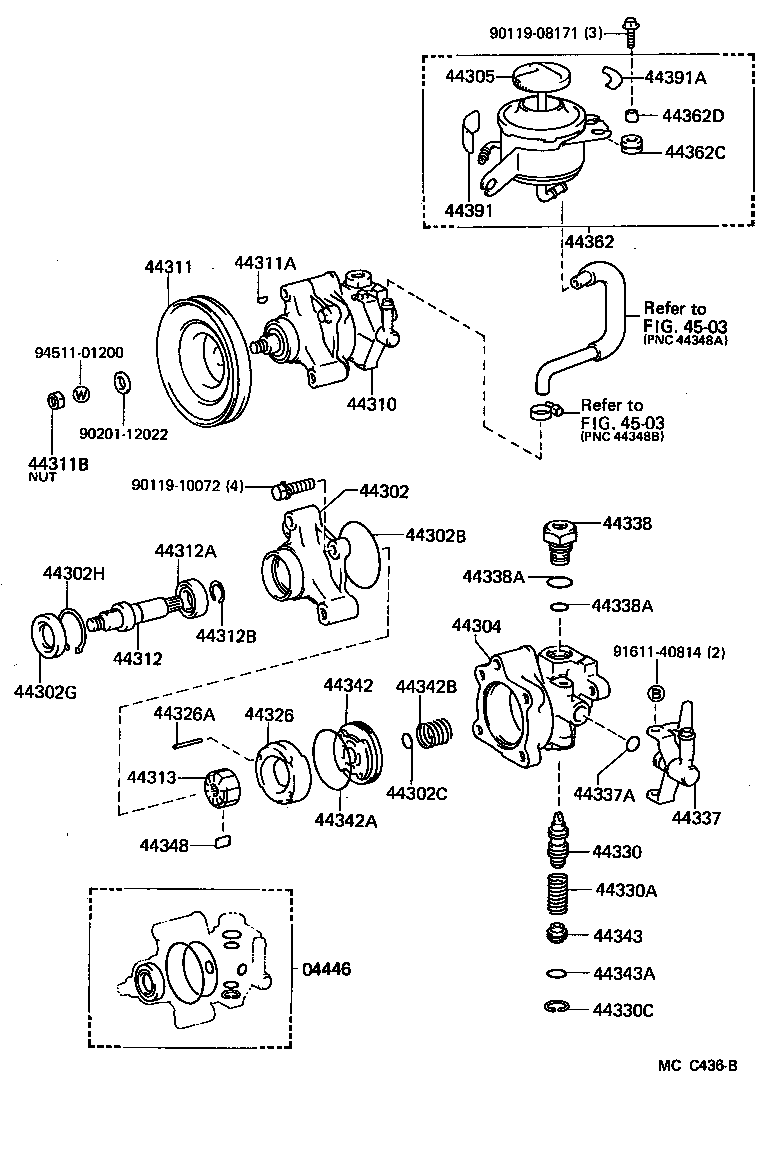  HIACE VAN COMUTER |  VANE PUMP RESERVOIR POWER STEERING