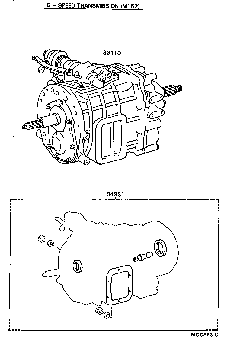  COASTER |  TRANSAXLE OR TRANSMISSION ASSY GASKET KIT MTM