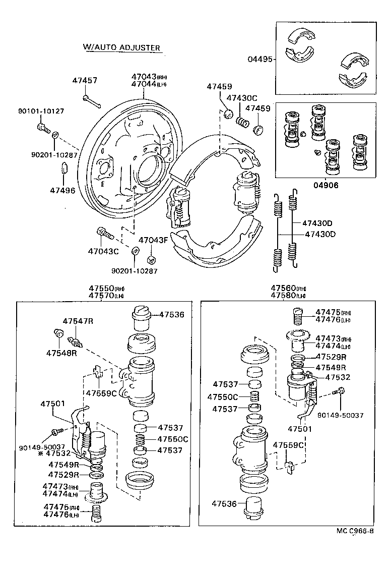  COASTER |  REAR DRUM BRAKE WHEEL CYLINDER BACKING PLATE