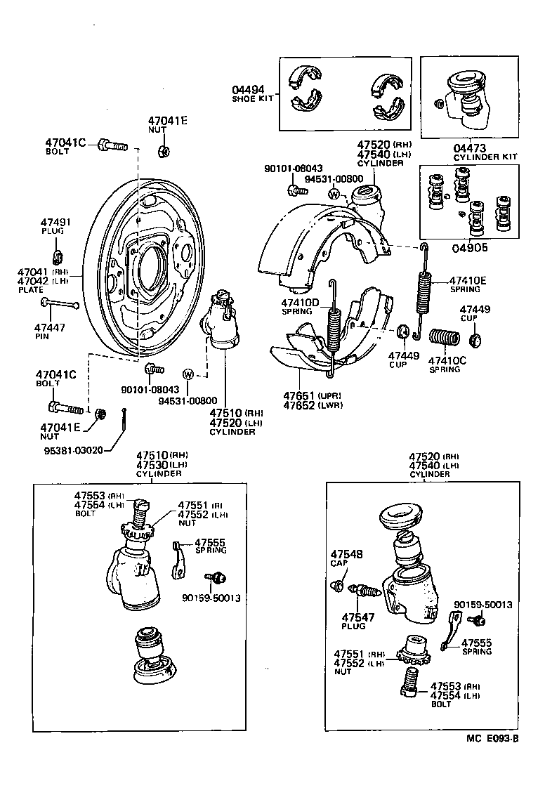  DYNA 100 |  FRONT DRUM BRAKE WHEEL CYLINDER BACKING PLATE