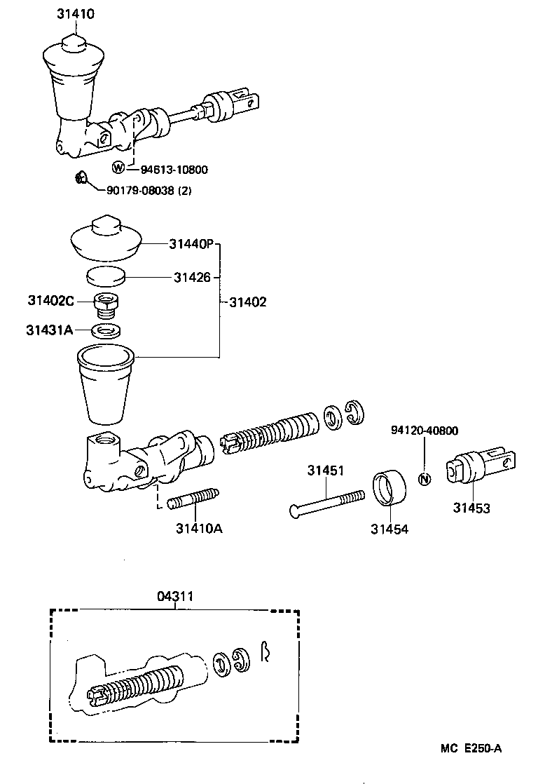  LAND CRUISER 60 |  CLUTCH MASTER CYLINDER