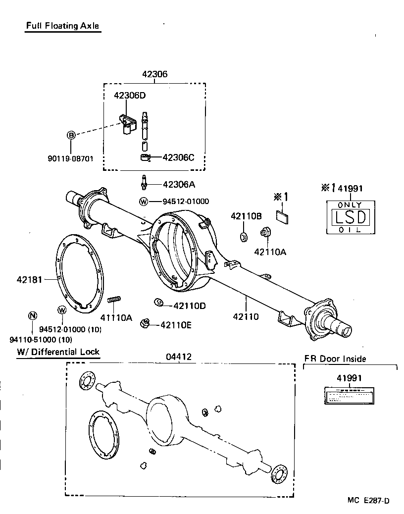  LAND CRUISER 60 |  REAR AXLE HOUSING DIFFERENTIAL