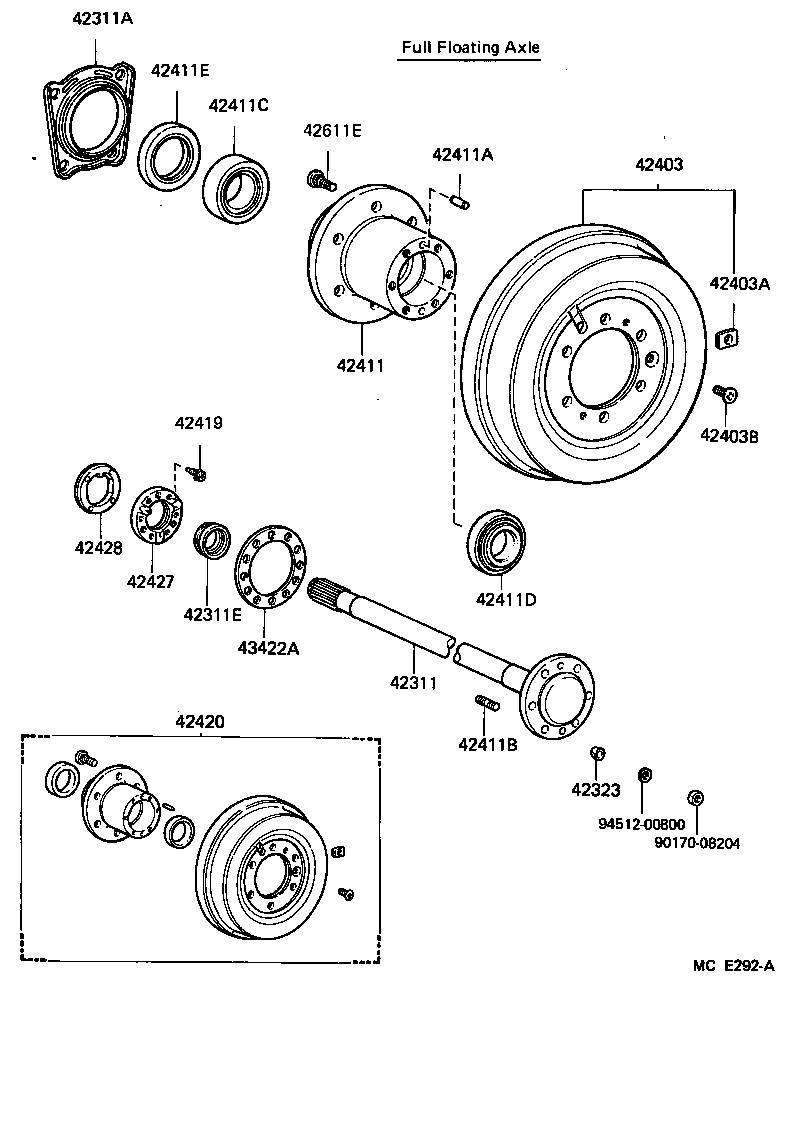  LAND CRUISER 60 |  REAR AXLE SHAFT HUB